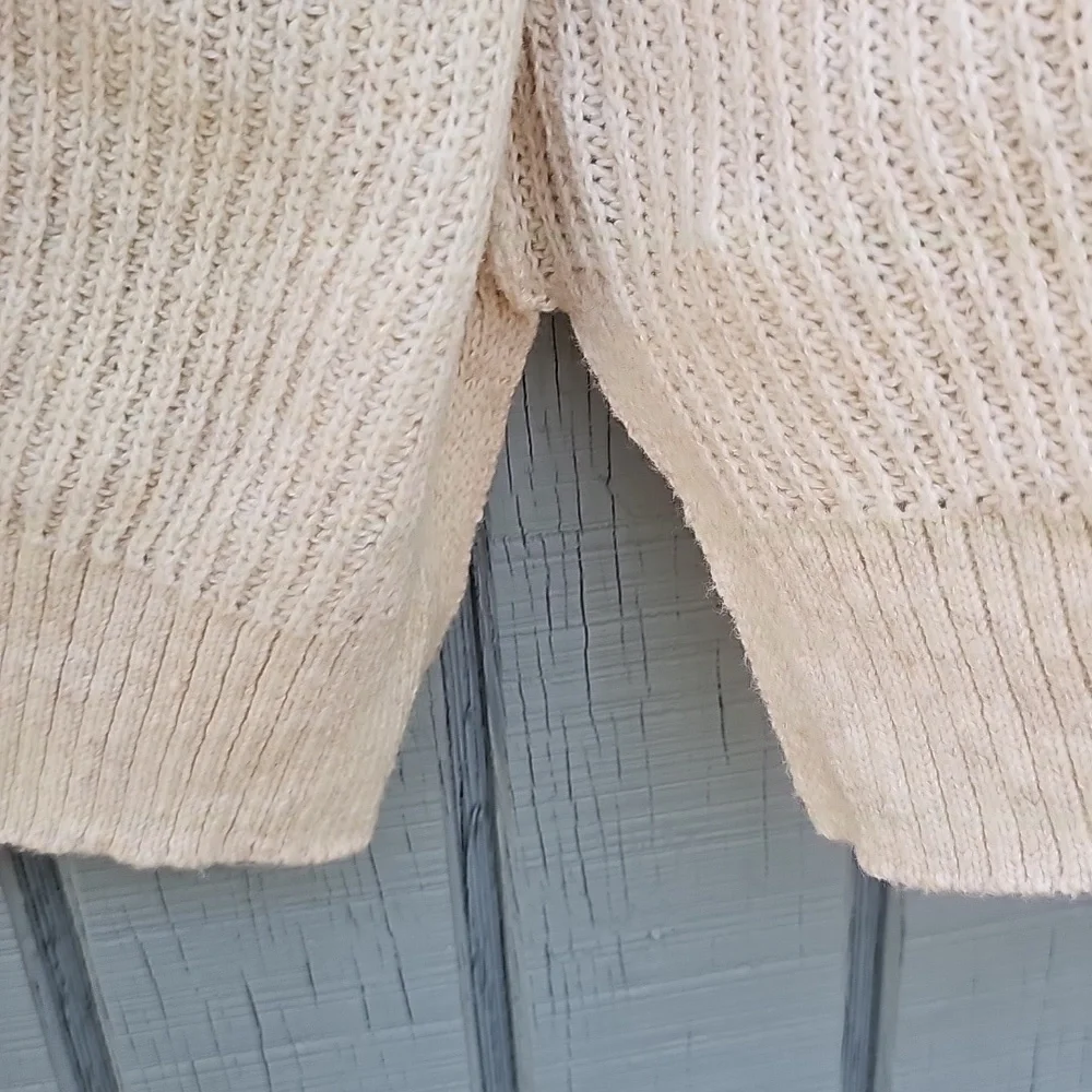 Auden Women's Open Front Sweater Robe with Pockets XL/XXL Oatmeal New - Picture 6 of 14